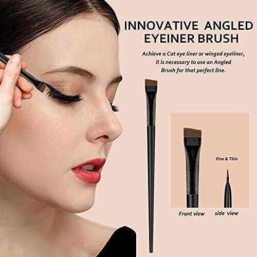 Cọ Tán Chân Mày Cao Cấp Lông Dài MAGA Eyebrow Angled Brush (0.39 Inch)