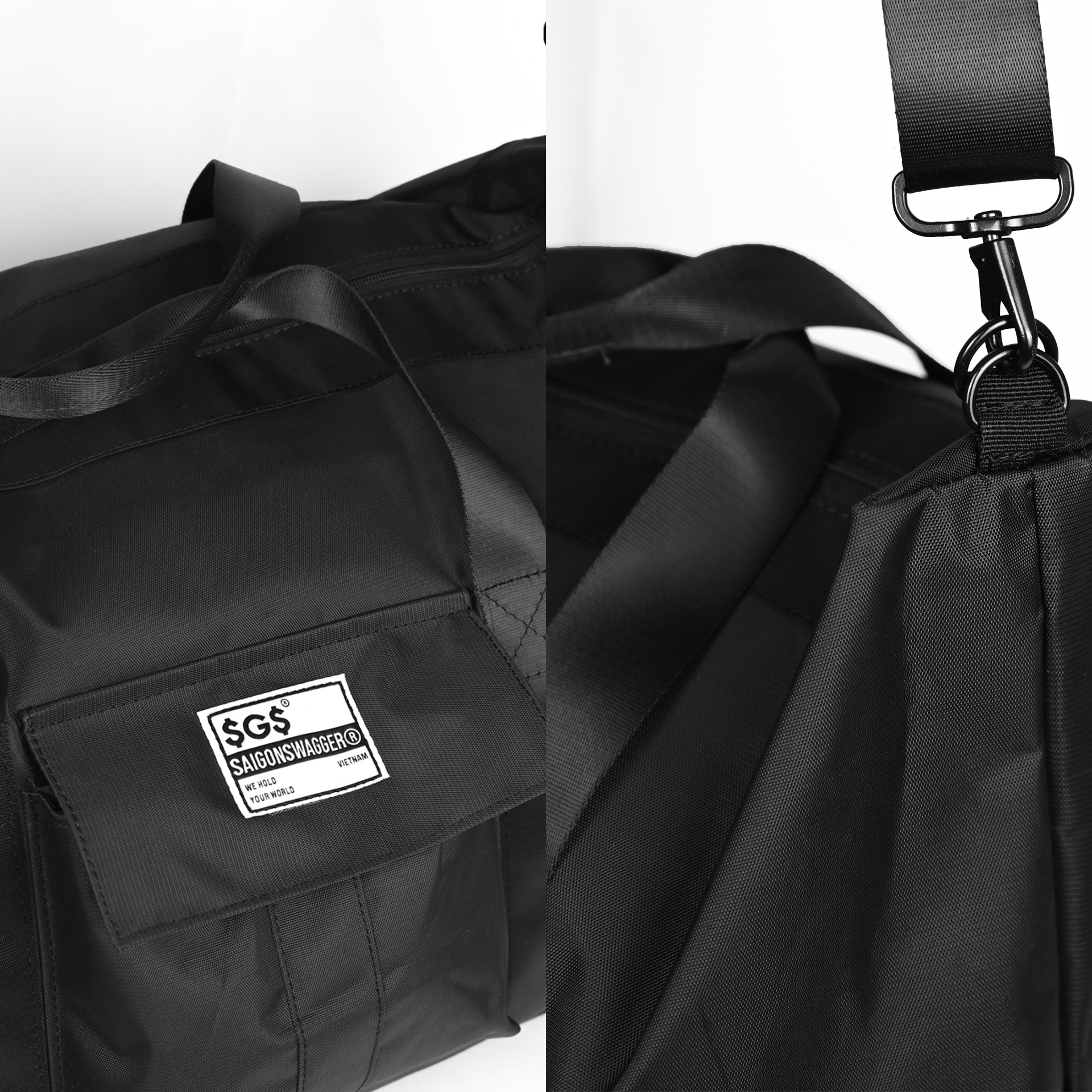 Túi Du Lịch SAIGON SWAGGER® SGS Black Duffle Bag