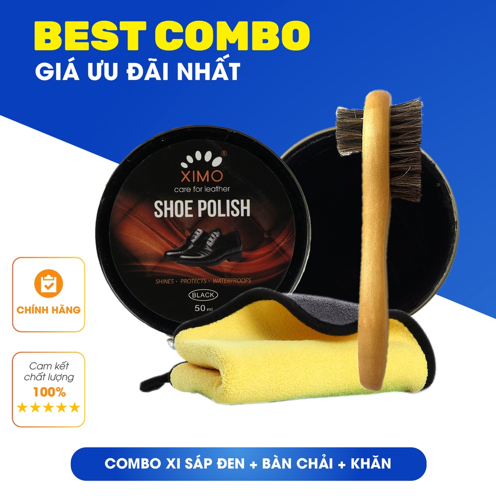 Xi đánh giày ximo đen, không màu, nâu cao cấp chính hãng