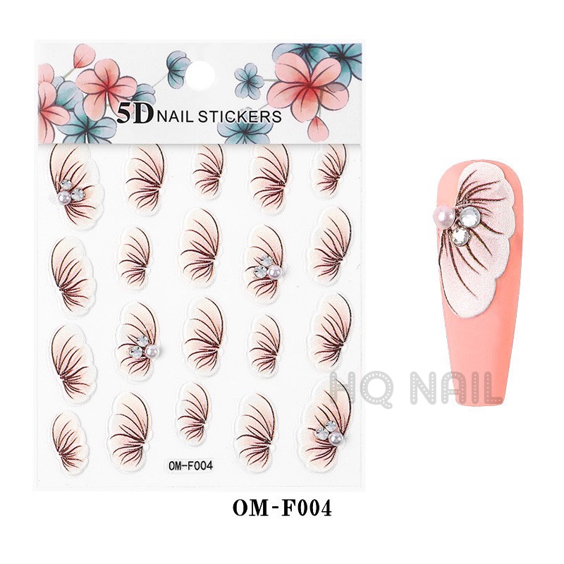 Stick hoa nổi 5D dán móng cực đẹp