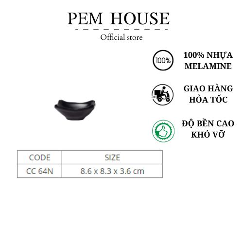 Chén Chấm Nhám Đen -CC64N