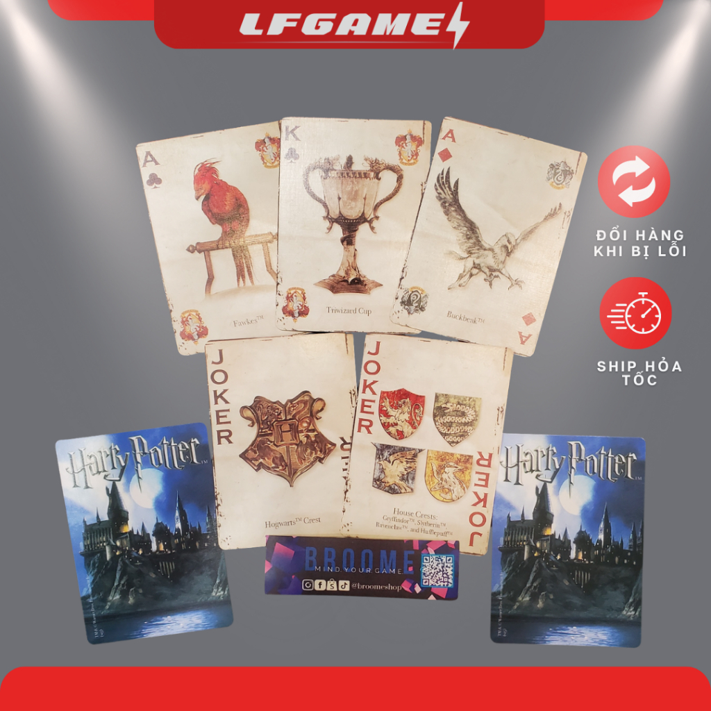 [Xả Kho] Bộ Bài Harry Potter Poker Hogwarts Playing Cards