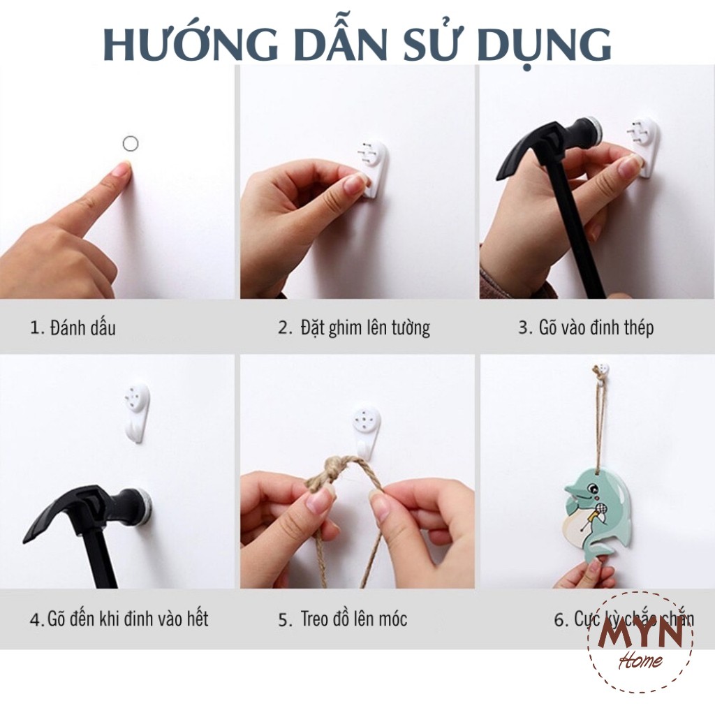Đinh ba chân, đinh treo ảnh, đinh đóng tường không cần khoan tường nhiều cỡ( GIÁ BÁN 1 CÁI )