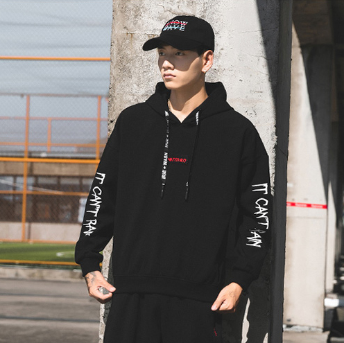 [ Deal Độc Quyền ] Áo Hoodie Nỉ Nam Mũ Trùm Đầu In Hình Họa Tiết Hai Mặt Phong Cách Phối Chữ Dọc Tay IT CAN’T RAIN Thời Trang Hot Trend Sành Điệu NTD TOP NAM 155V1