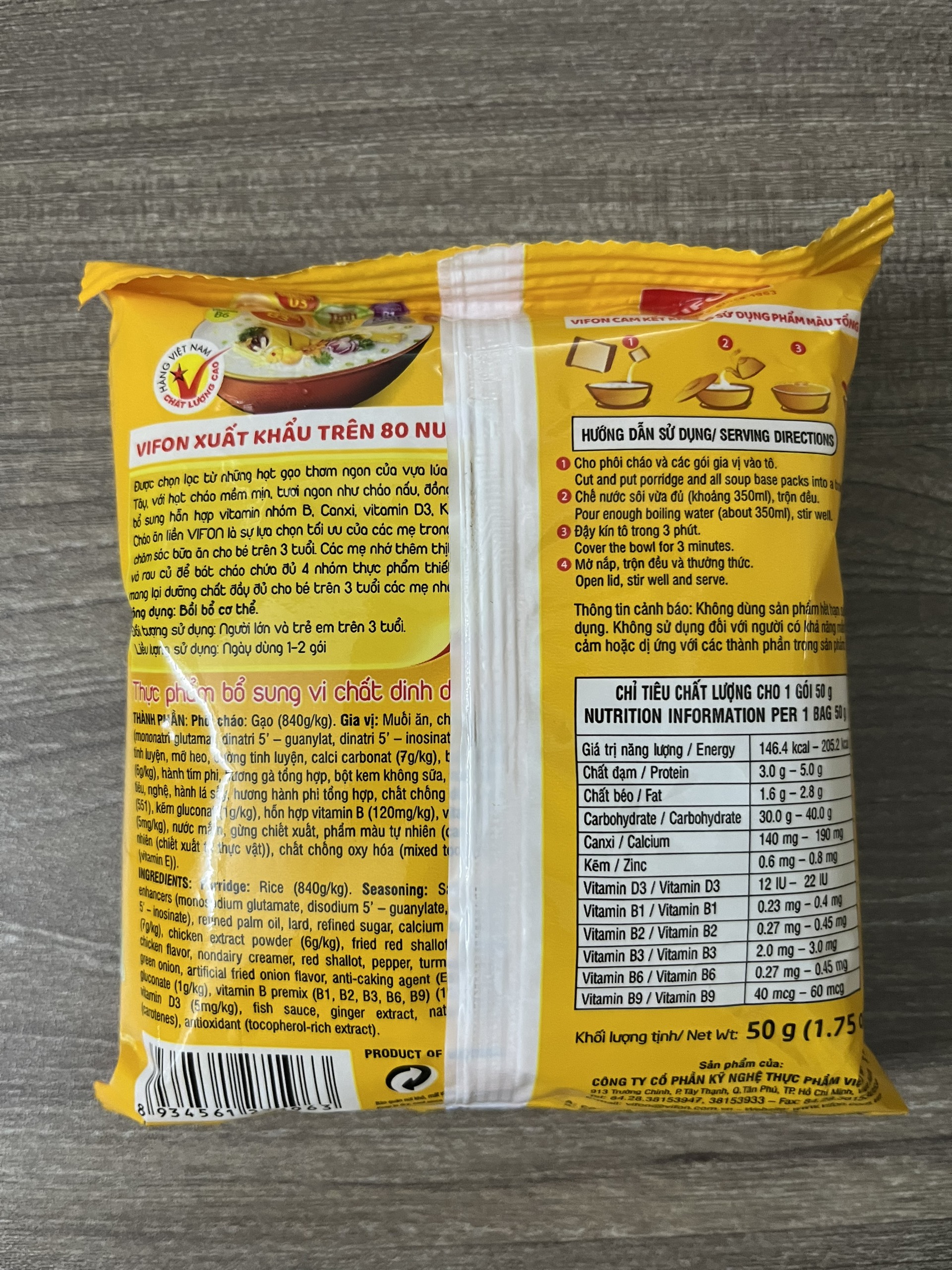 Cháo gà bổ sung vi chất Vifon 50g