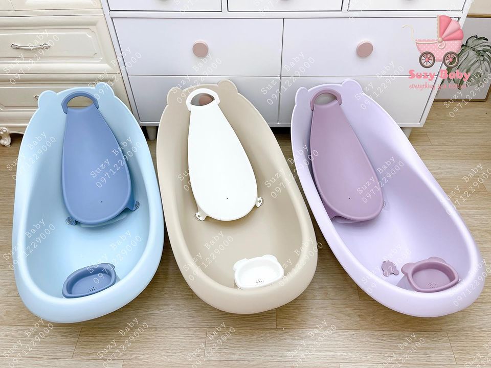 Chậu tắm phi thuyền hình gấu cho bé