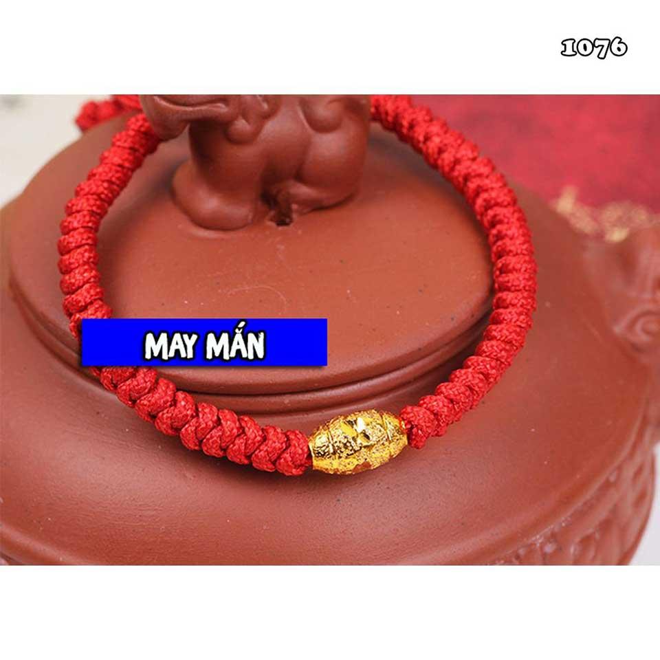 Vòng Chỉ Đỏ May Mắn Mix Hạt Xi Vàng Ah1076