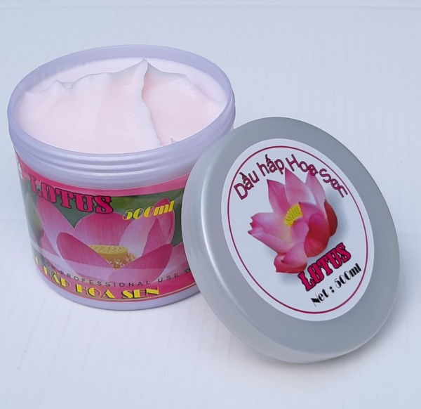 Kem hấp dầu ủ tóc Hoa Sen Lotus 500ml nuôi dưỡng tóc từ gốc giảm hư tổn chẻ ngọn tóc nhập khẩu