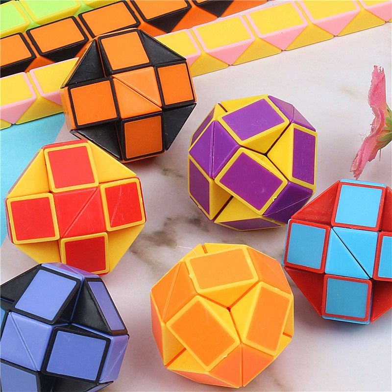 Đồ chơi rubik quả bóng cầu vồng nhỏ rubik giun biến thể