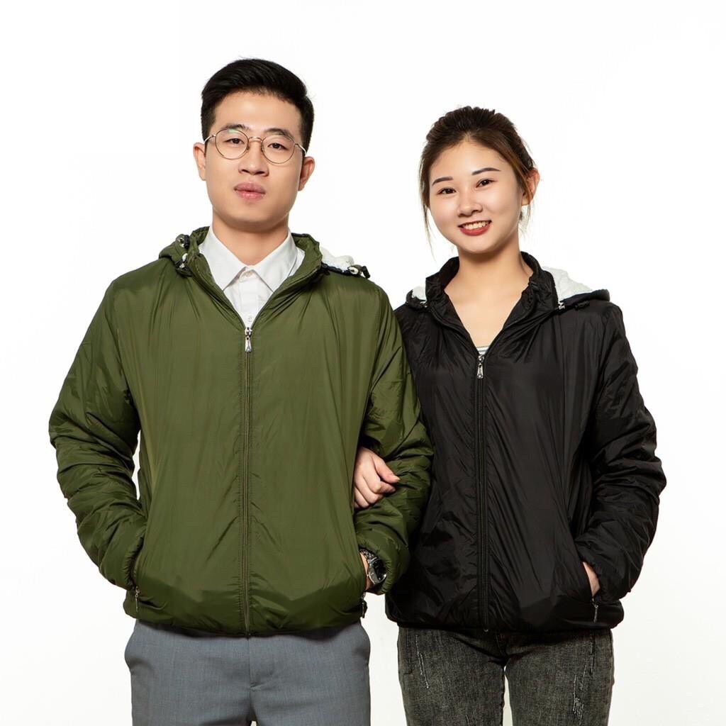 Áo gió nữ 2 lớp lót lông cừu chống gió chống nước, Áo gió nam cao cấp lông cừu - Lông cừu siêu dày ấm áp, mũ tháo rời