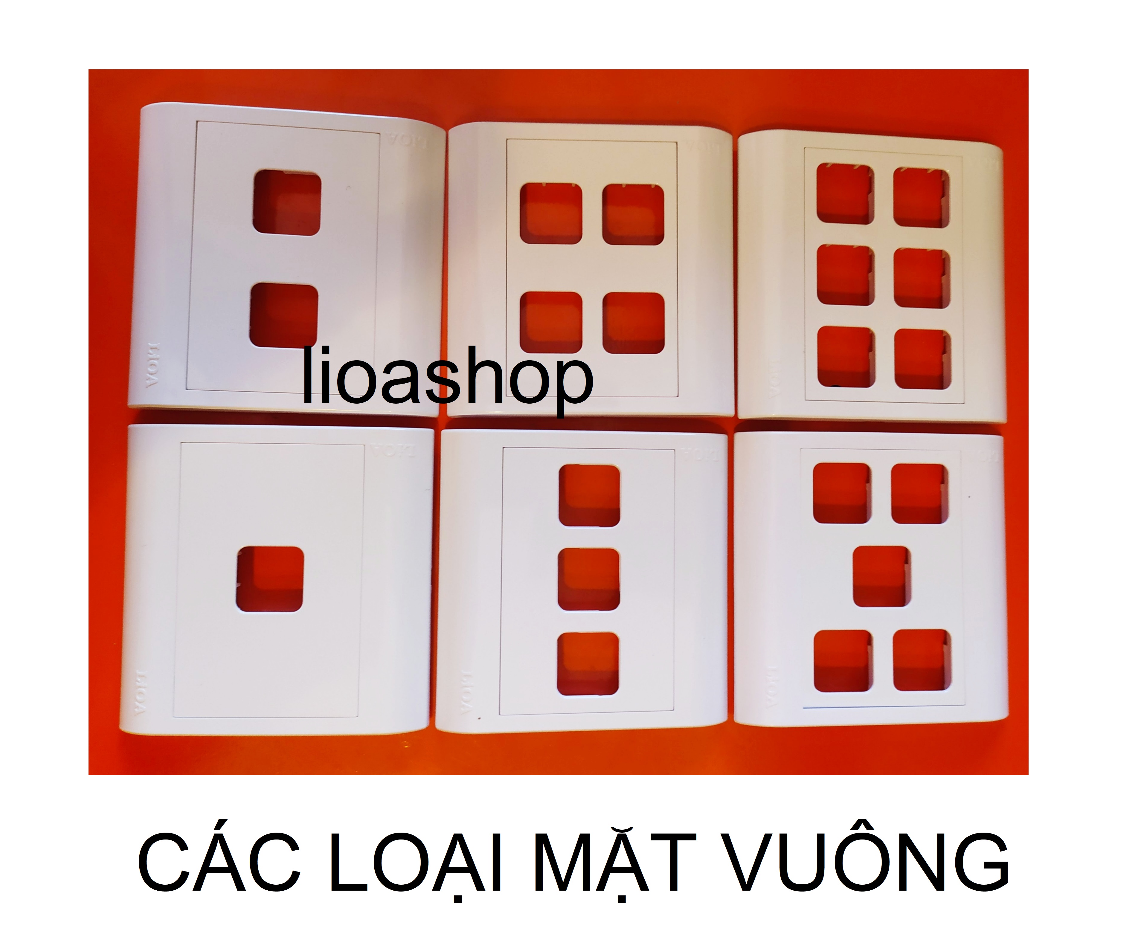 BỘ 2 MẶT 2 LỖ VUÔNG LiOA - HÌNH VUÔNG