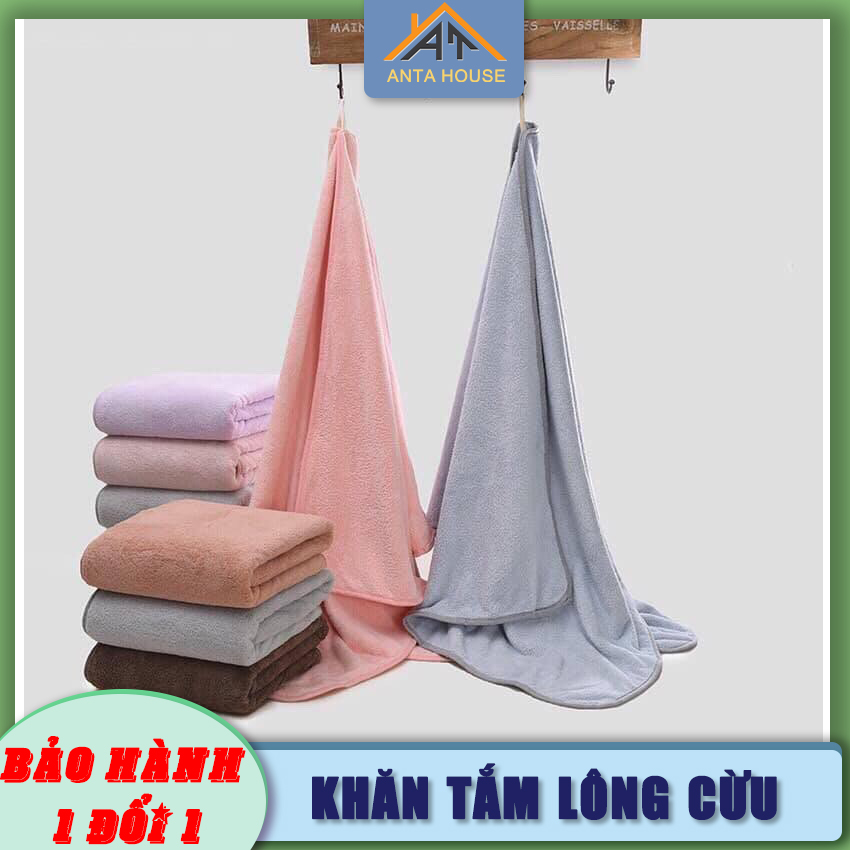 Khăn Tắm Lông Cừu Hàn Quốc Kích Thước 140*70cm ANTAHOUSE - Khăn Tắm Lông Cừu Siêu Thấm Hút Siêu Mềm Mại 140*70cm