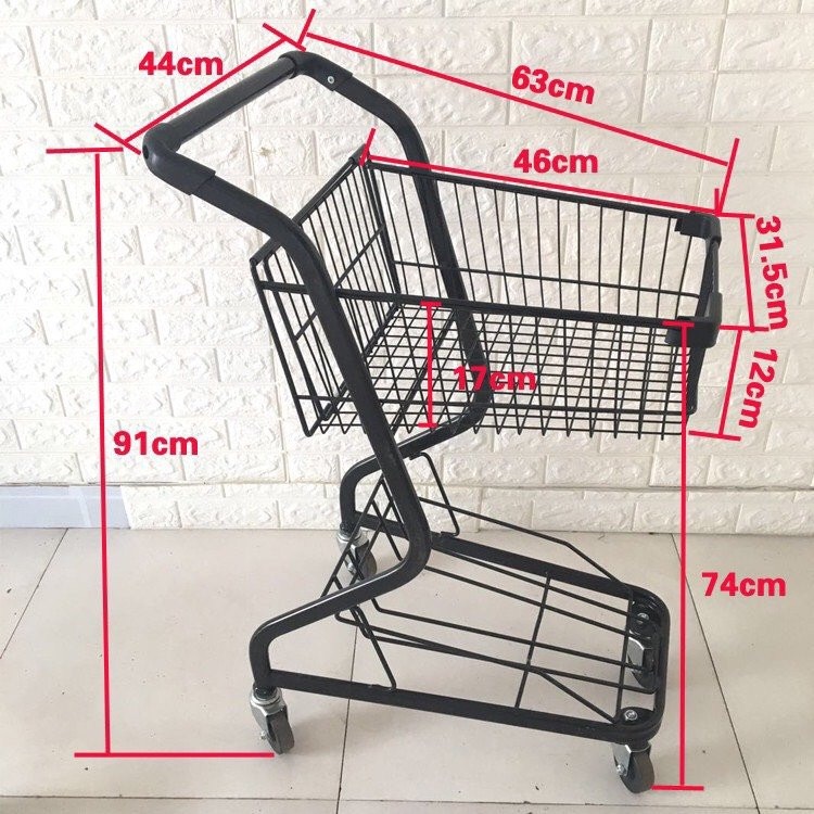Xe đẩy siêu thị, 2 tầng xinh xinh