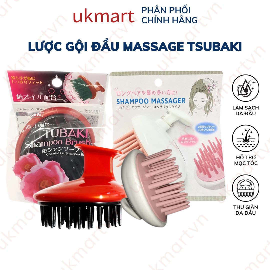 Lược Gội Đầu Massage Tsubaki - Shampoo Massage