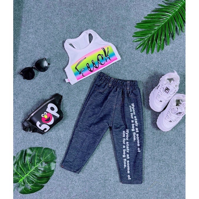 Set Áo Balo Quần Jean Thun Co Dãn HipHop