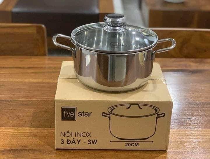 Nồi inox 3 đáy fivestar 20cm
