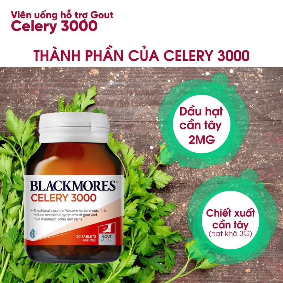 Date 8/25 Blackmores CELERY giảm gout 3000- viên 50
