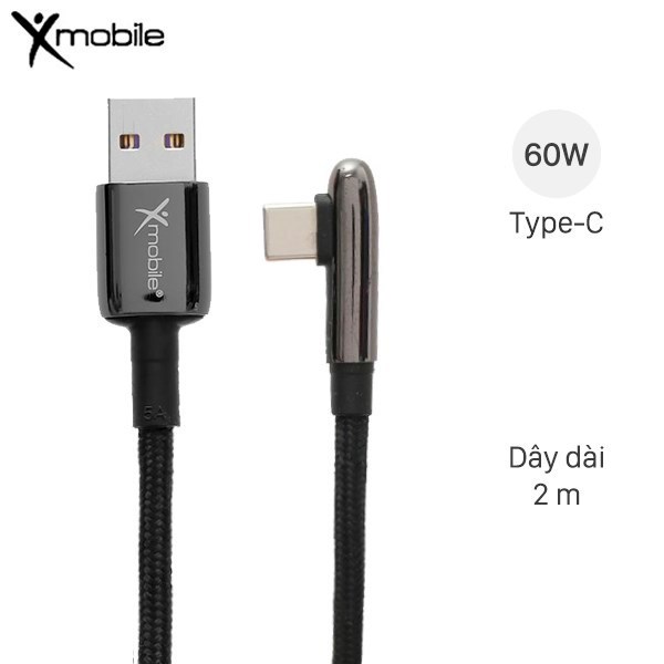 Cáp Type C 2m Xmobile FD-L01 Đen ( Like New )