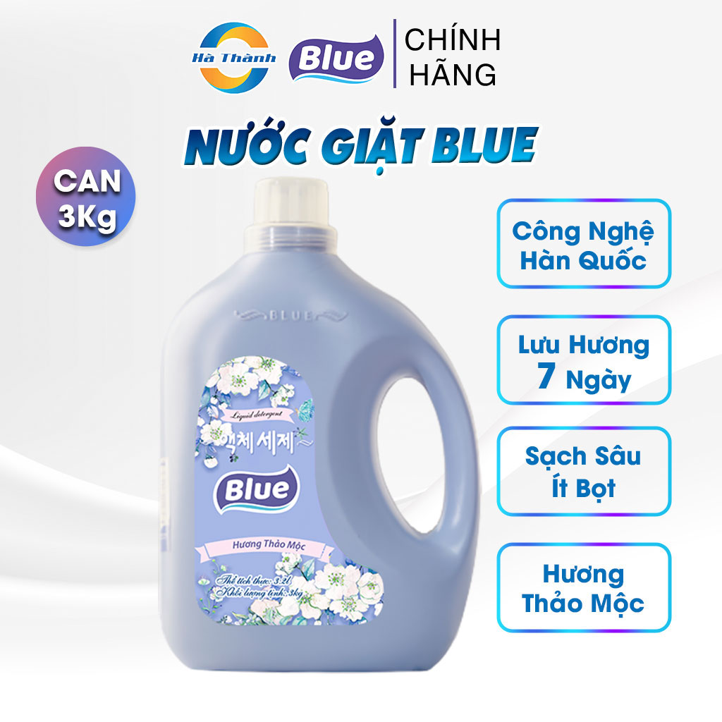 Nước giặt Blue can 2KG - Hương Thảo mộc An toàn da tay
