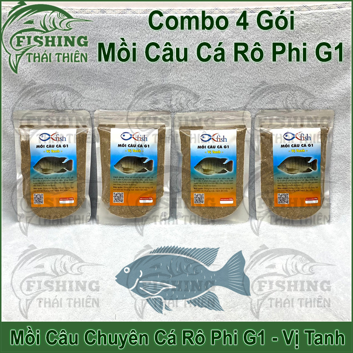Mồi Câu Cá Rô Phi G1 Vị Tanh Gói 250g