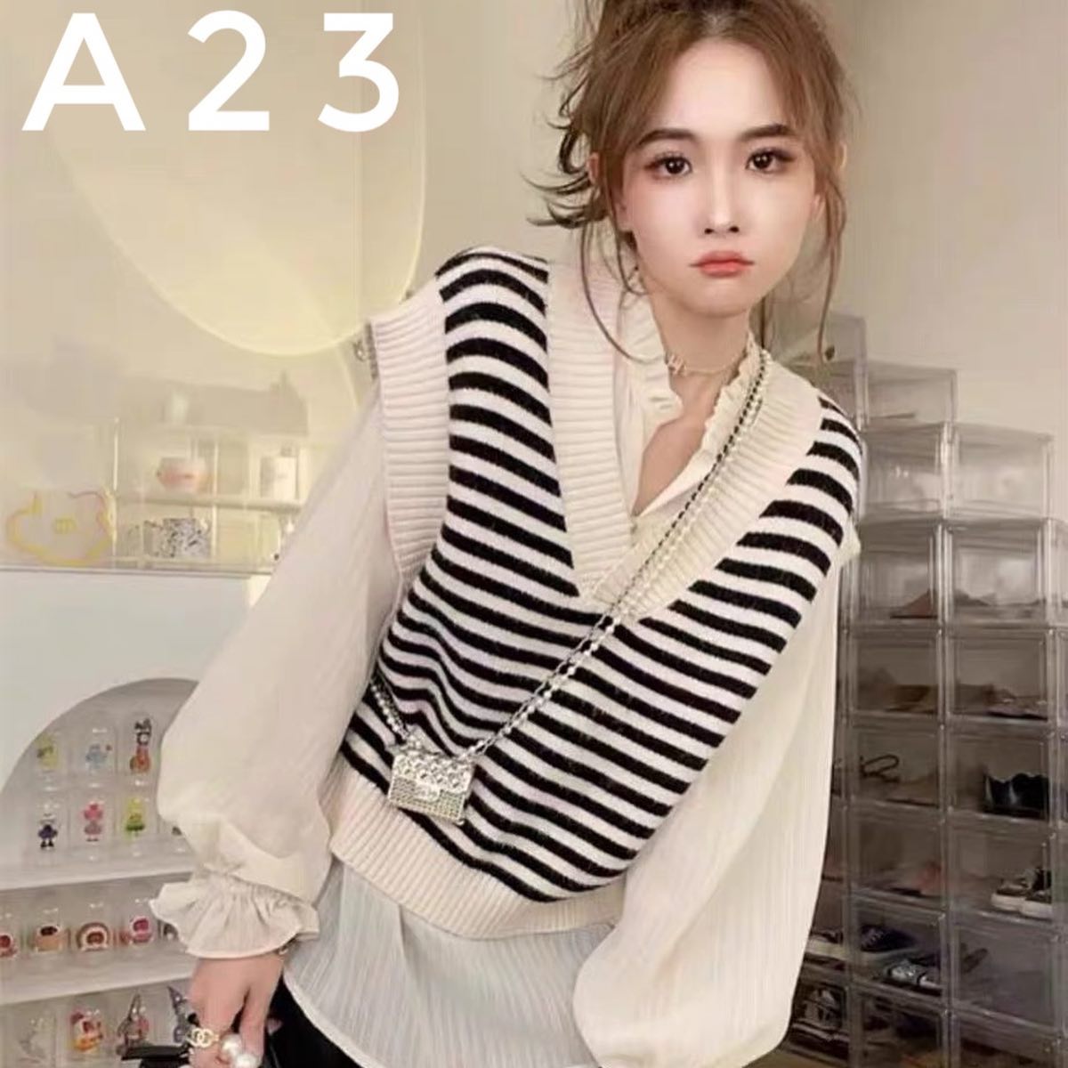 Áo tơ mix ghile len siêu xinh có sẵn