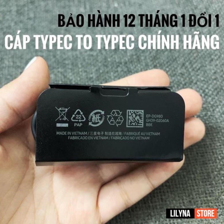 Cáp sạc nhanh Sam sung 25W 45W chân C To C