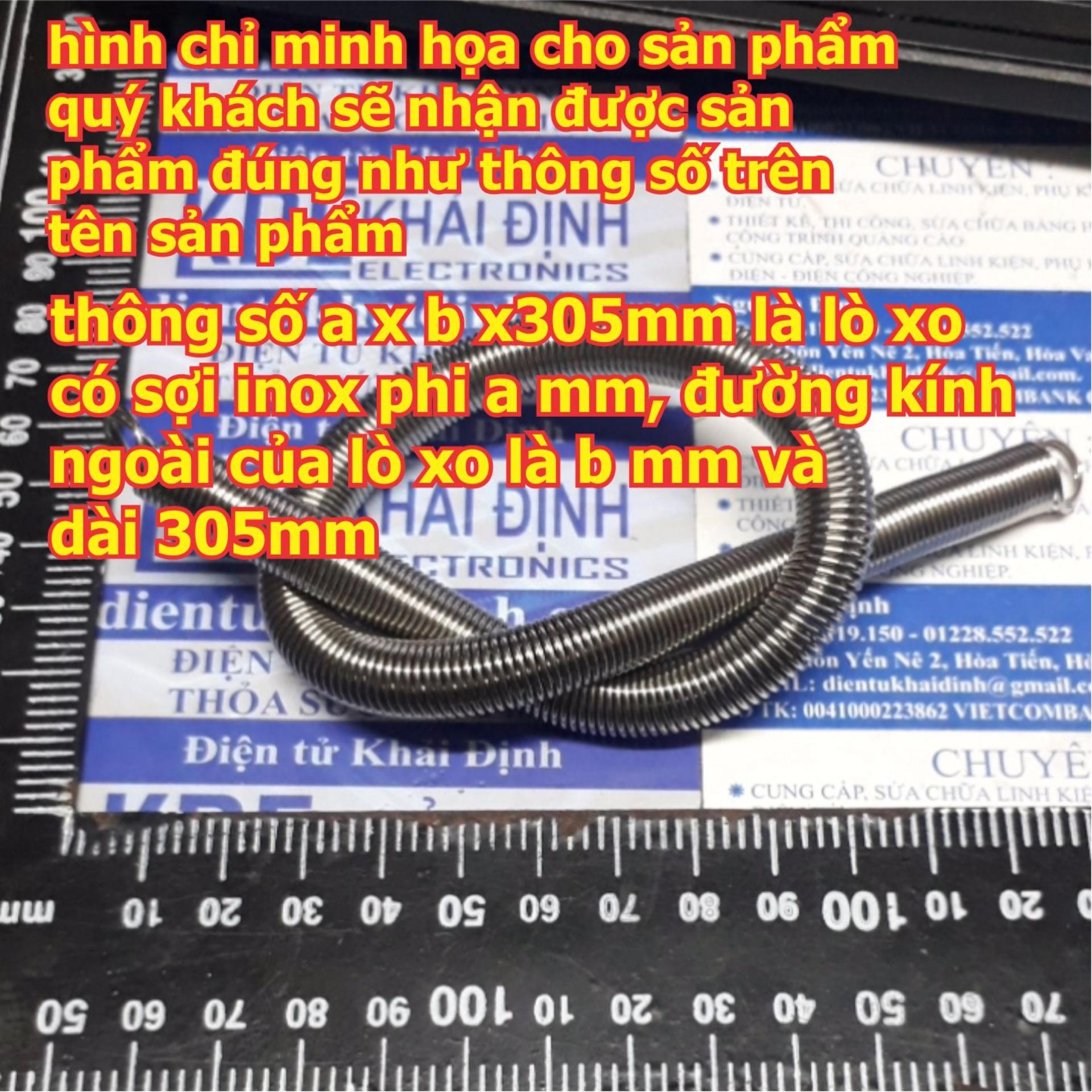 lò xo Inoc Inox 304 loại giãn chụi lực kéo giãn sợi 1.0mm dài 300mm phi 8mm / 10mm kde4861