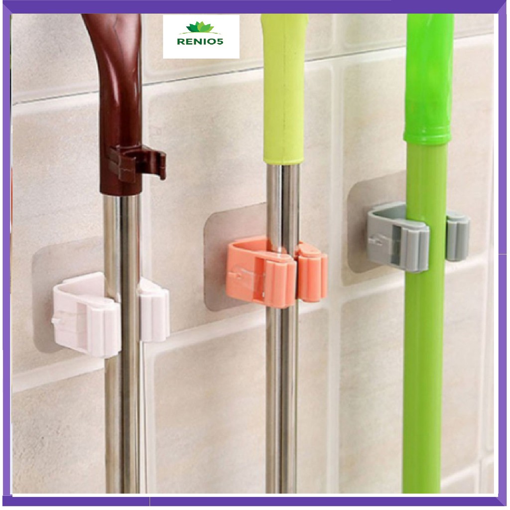 [HCM]MÓC DÁN TƯỜNG KẸP GIỮ CÂY LAU NHÀ A1
