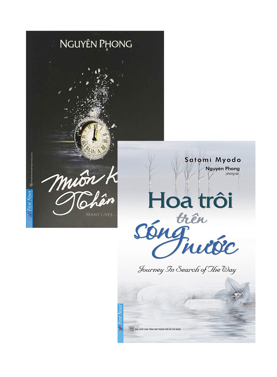 Combo 2 cuốn sách tâm linh huyền bí: muôn kiếp nhân sinh + hoa trôi trên sóng nước - newshop