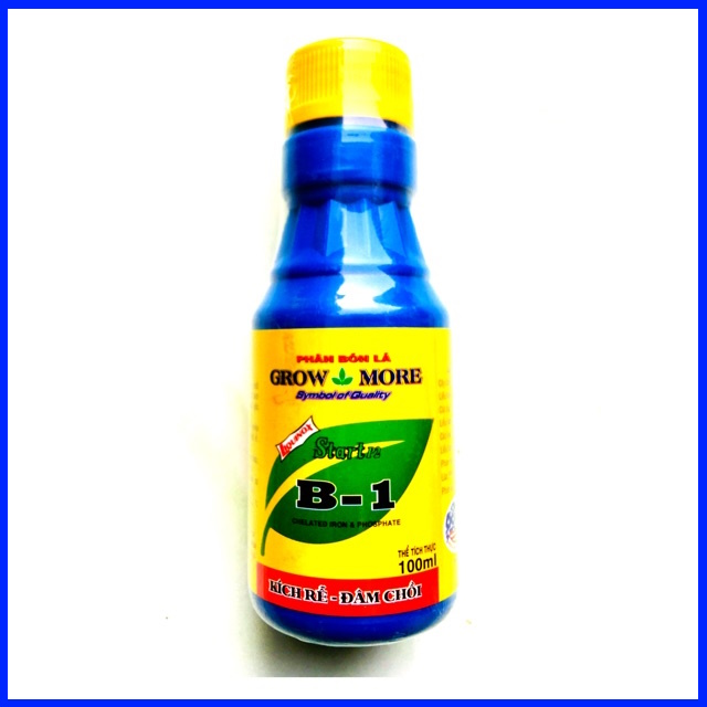 Phân bón lá Growmore Vitamin B1 chai 100ml, Super roots B1 cho lan, cây cảnh