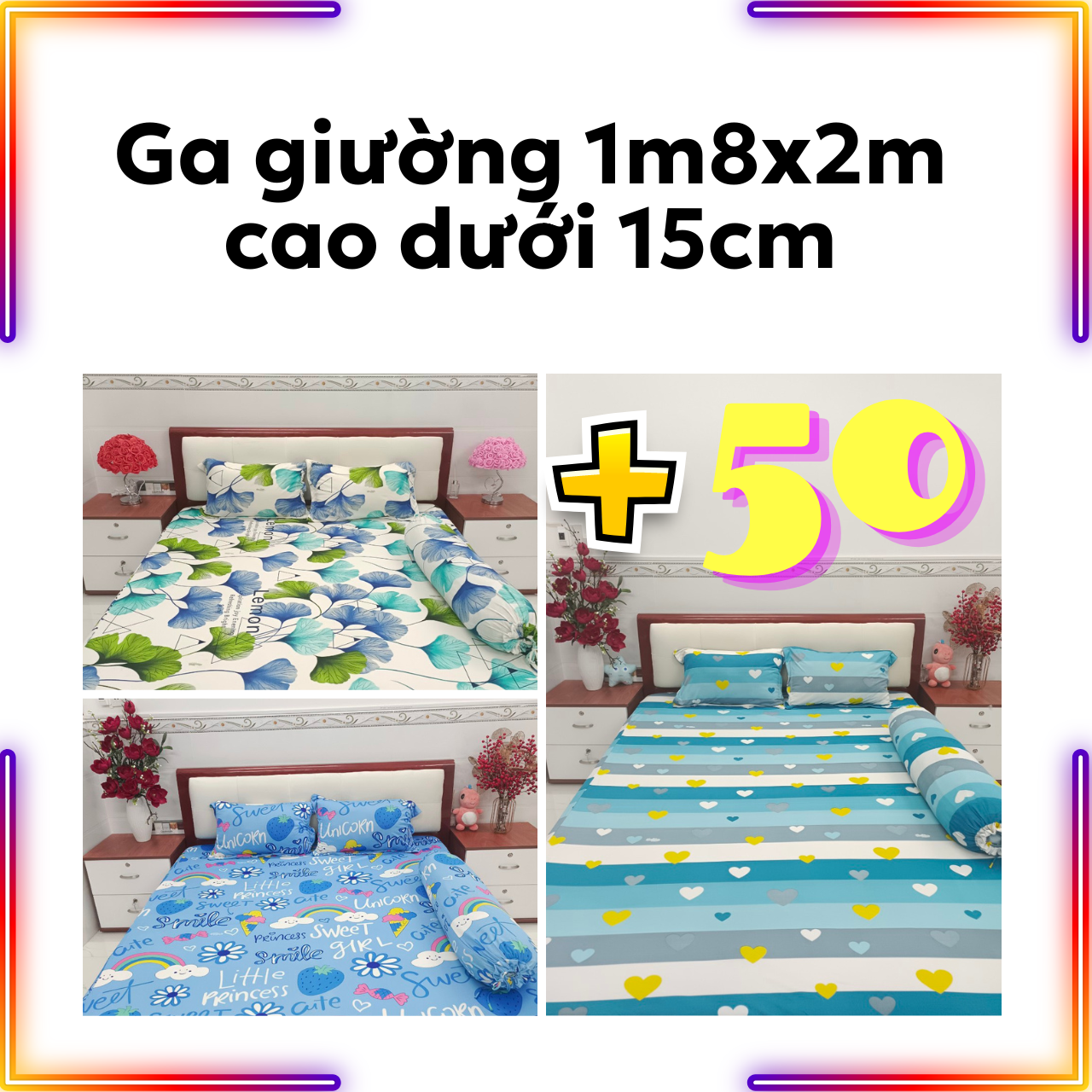 Ga giường thun lạnh trải nệm 1m8x2m 2t