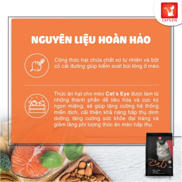 [HỎA TỐC / DATE MỚI ] [1.5KG/COMBO] Cat's Eye - Thức ăn hạt cho mèo mọi lứa tuổi