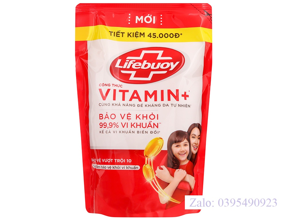 TÚI SỮA TẮM LIFEBOUY CHĂM SÓC DA 800G (Mẫu Mới Date Mới)
