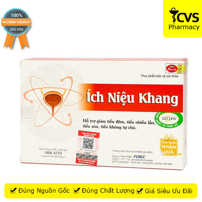 [HCM]Ích Niệu Khang - Tiểu Nhiều Lần Do Bàng Quang Tăng Hoạt (OAB) Hộp 20 Viên