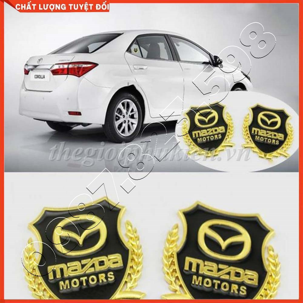 Logo Bông Lúa Dán Xe Mazda, Logo Dán Xe Ô Tô Sẵn Keo 3M