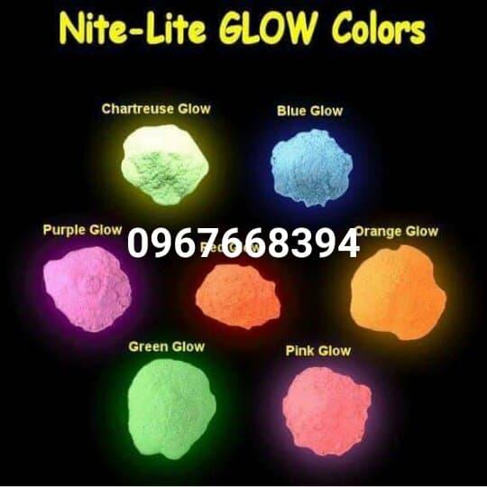 combo 3 lọ bột dạ quang tặng kèm sơn pha