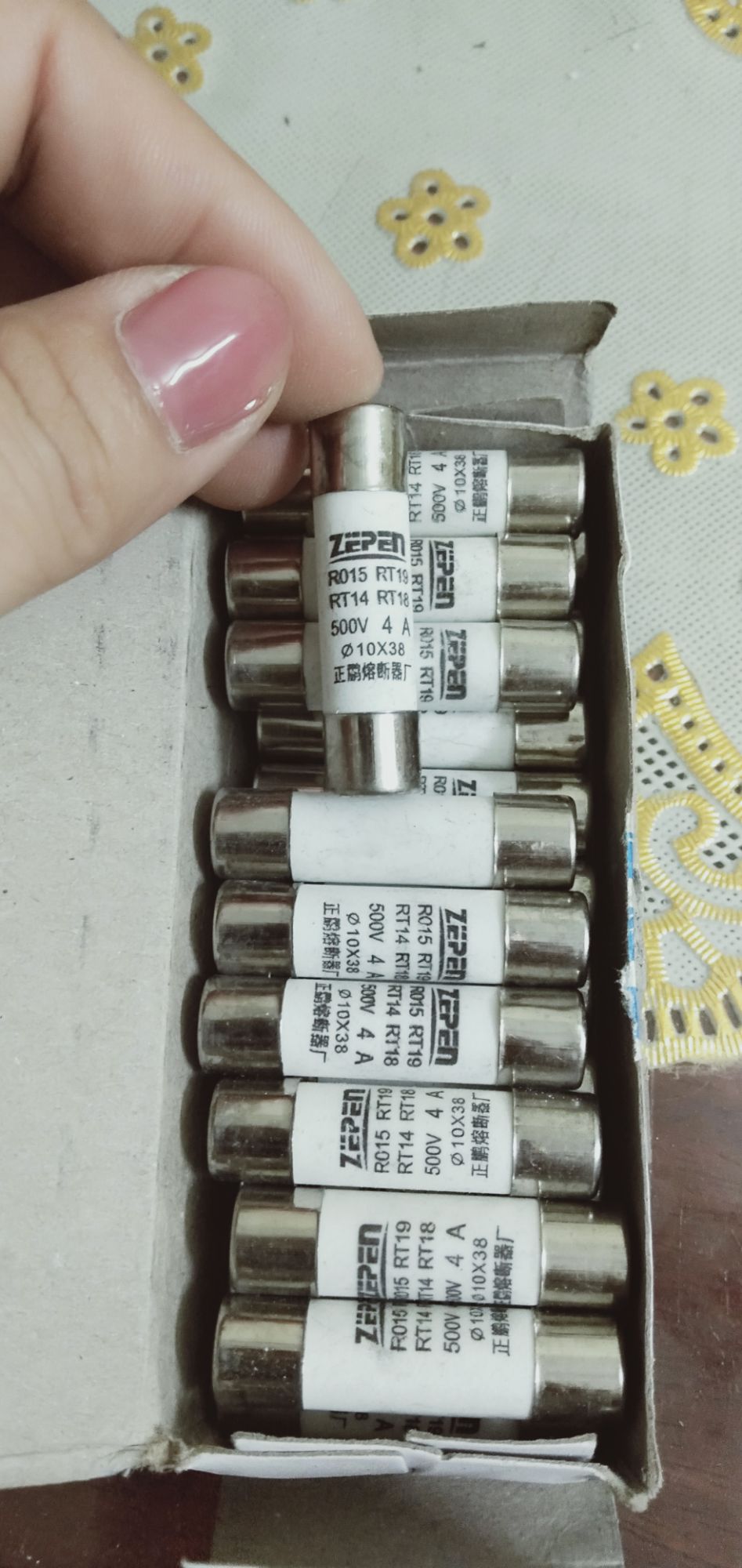 10 Cầu chì sứ 4A