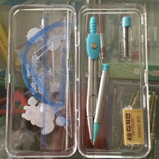 1 bộ compa + eke đẹp ( 8 món )