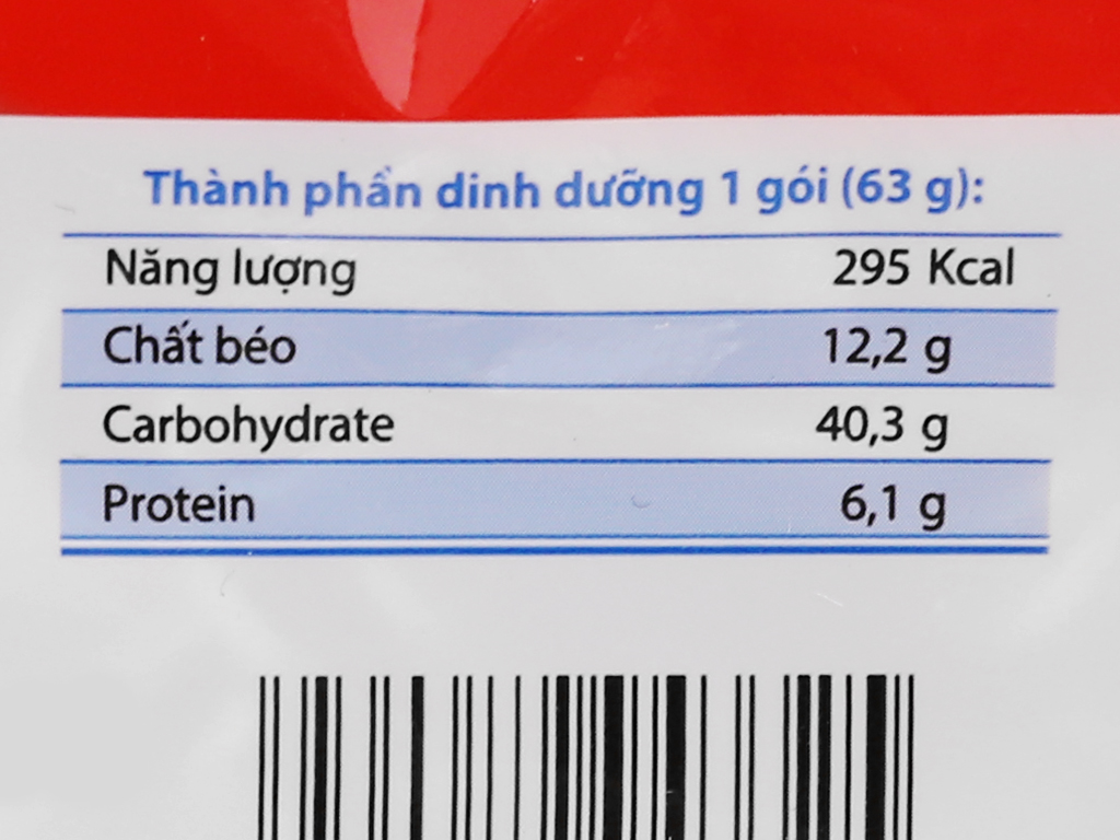 Thùng Mì Gấu Đỏ Tôm chua cay (30 gói x 63g)