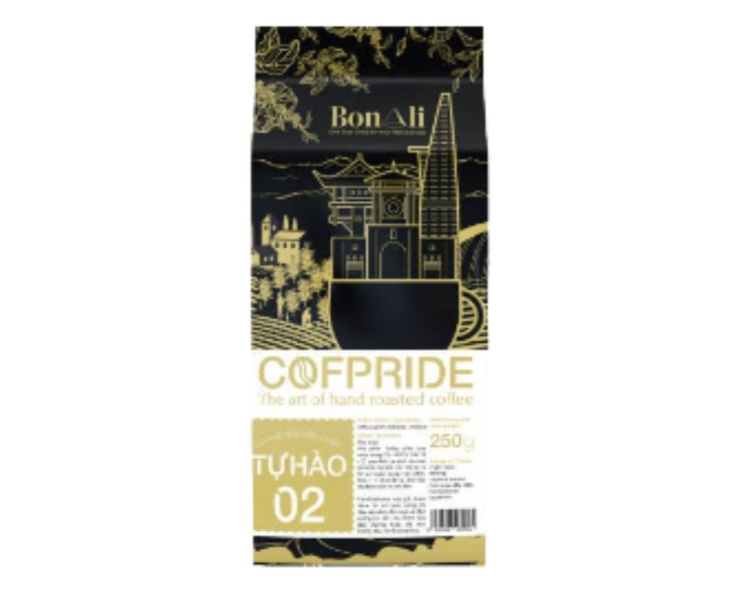 1 TÚI CÀ PHÊ RANG XAY (250G) NGUYÊN CHẤT TỰ HÀO 2 COFPRIDE (70% ROBUSTA + 30% ARABICA)