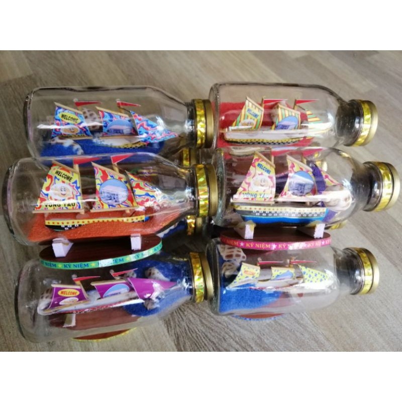 THUYỀN BUỒN TRONG CHAI SIZE NHỎ DÀI 11 cm