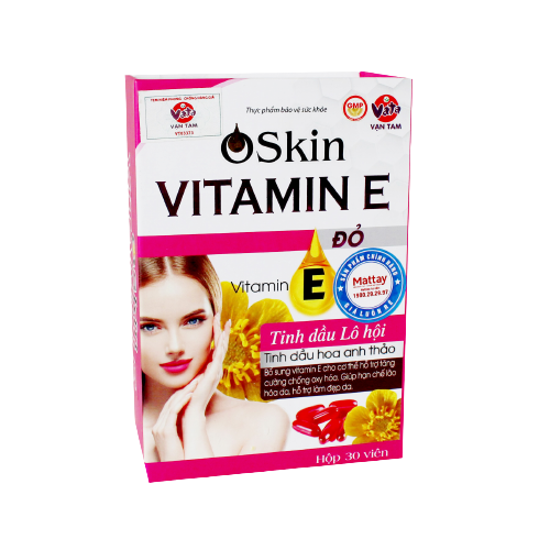 Vitamin E Đỏ Oskin Chống Oxy Hóa [Ngăn Ngừa Lão Hóa Da] Hộp 30 Viên