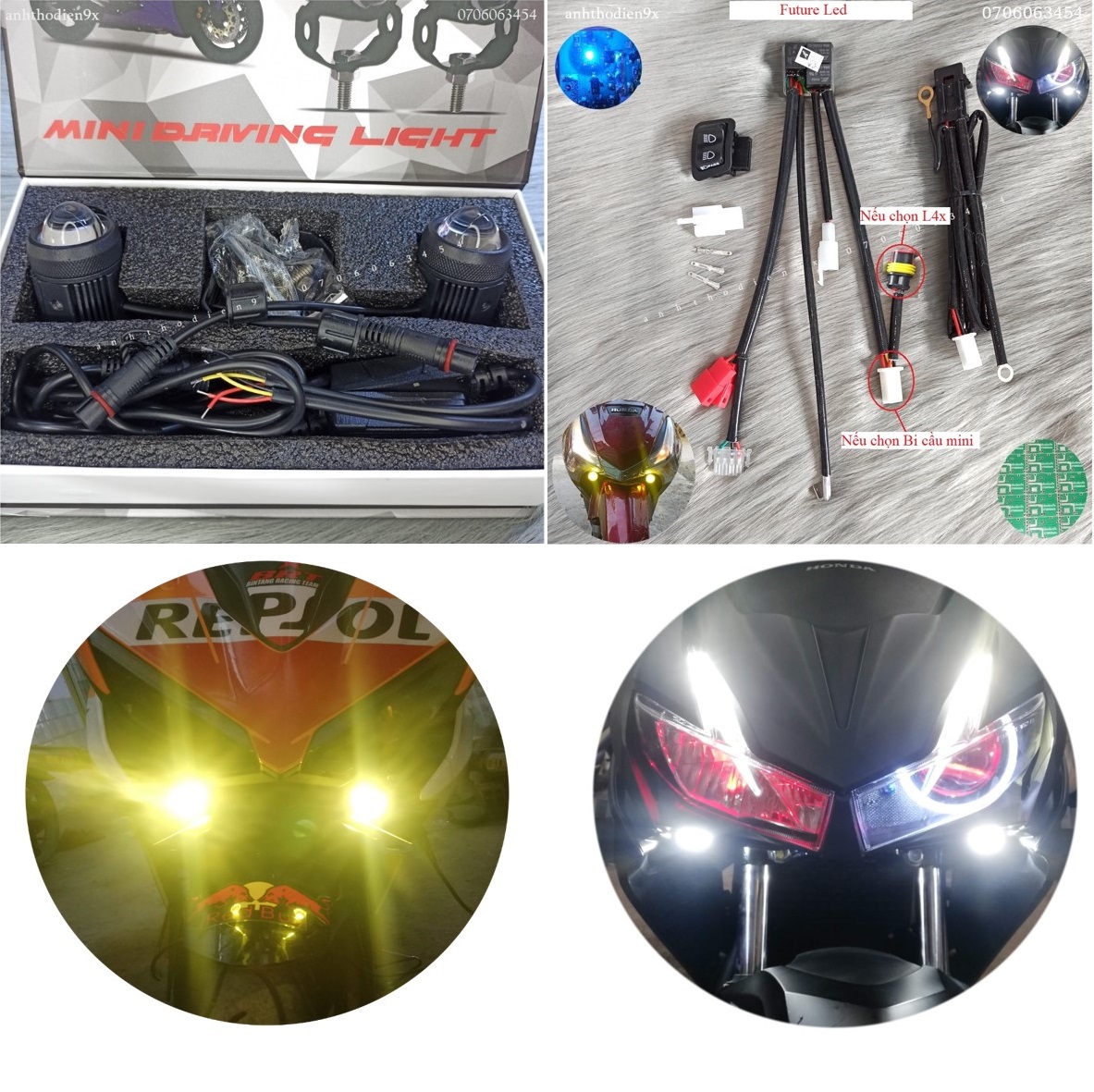 🎉Freeship Extra🎉 Combo Bi Cầu Mini + Mạch Auto Passing SH Thông Minh