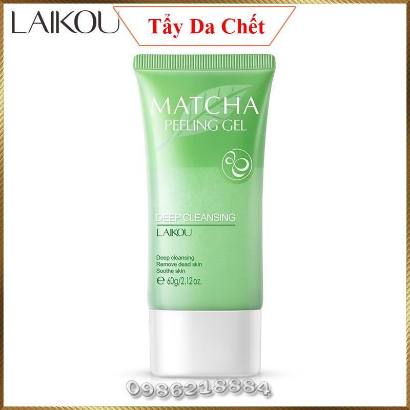 Gel tẩy da chết Trà Xanh Laikou Matcha Peeling Gel dưỡng ẩm sáng da và làm sạch sâu LMG5 nhập khẩu