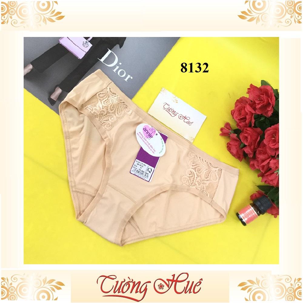 Quần lót nữ annie 8132 trơn phối ren.