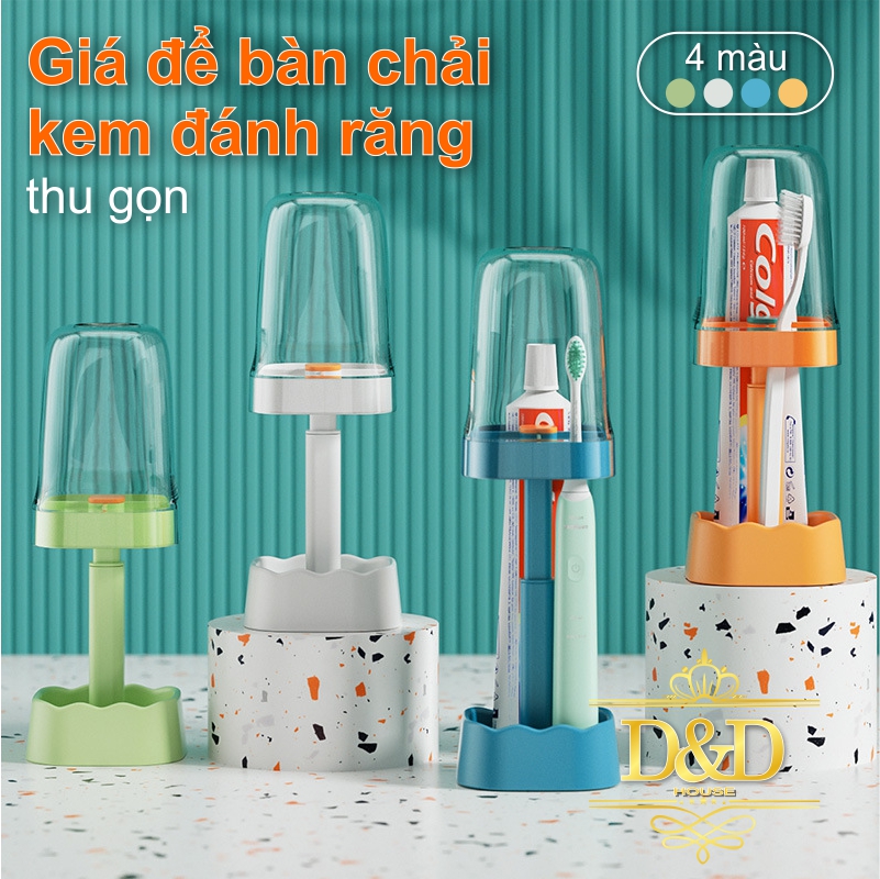 Giá để bàn chải, kem đánh răng thu gọn