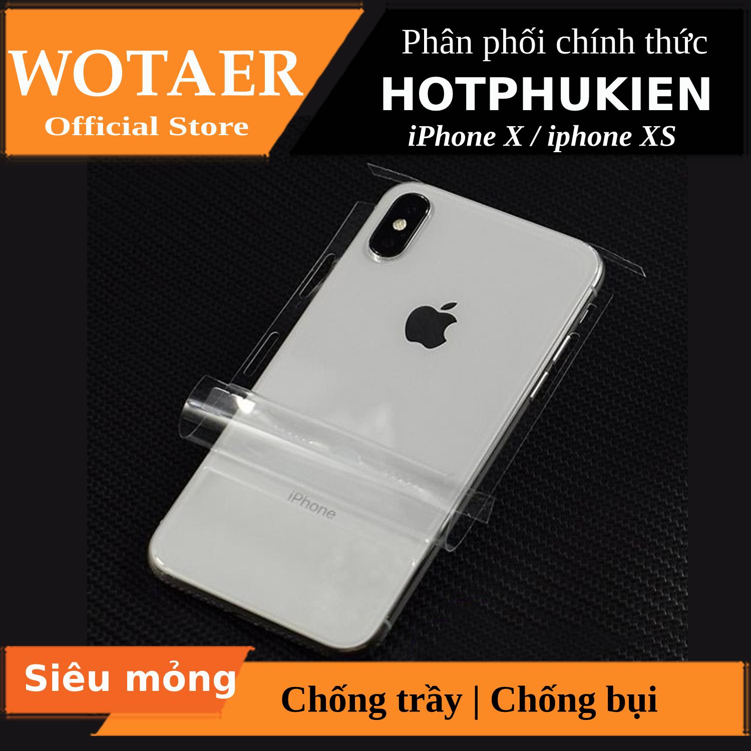 [HCM]Miếng dán PPF Full viền mặt lưng sau cho iPhone X / iPhone Xs hiệu WOTAER - Phân phối bởi Hotphukien