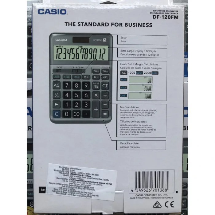 (1 Cái) Máy tính để bàn CASIO DF-120FM