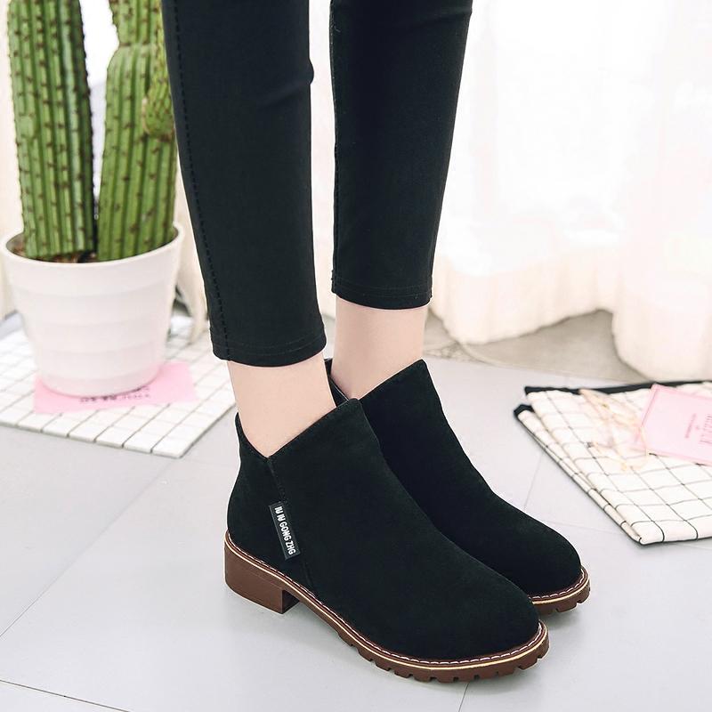 Boot cổ thấp da lộn xinh xắn-SSV2035-gcg24