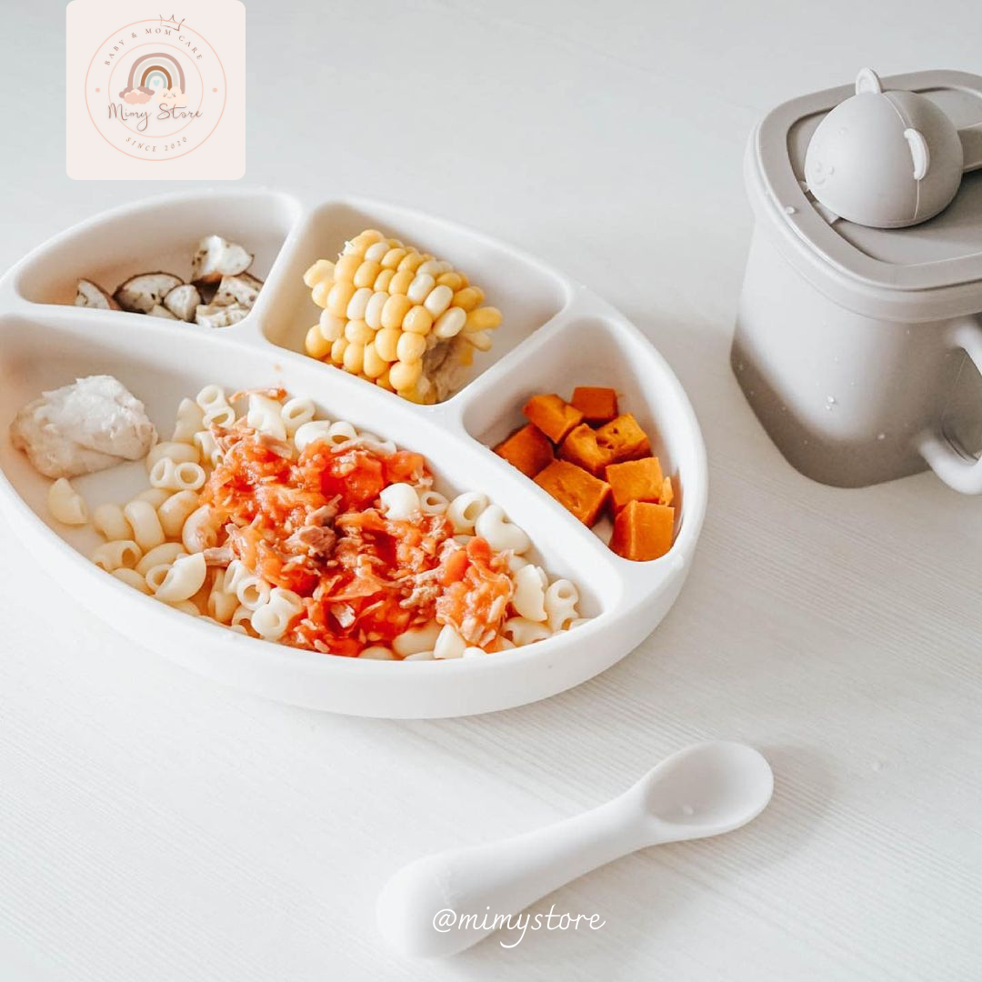 Khay Ăn Dặm Slicone Chia Ngăn BLUEMAMA
